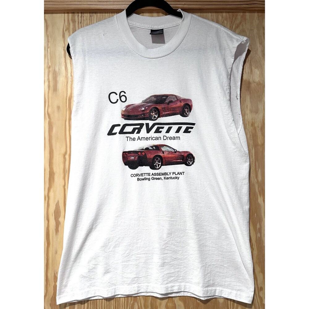 Corvette Graphic Muscle T-Shirt Platinum Plus USA Men’s Size Large